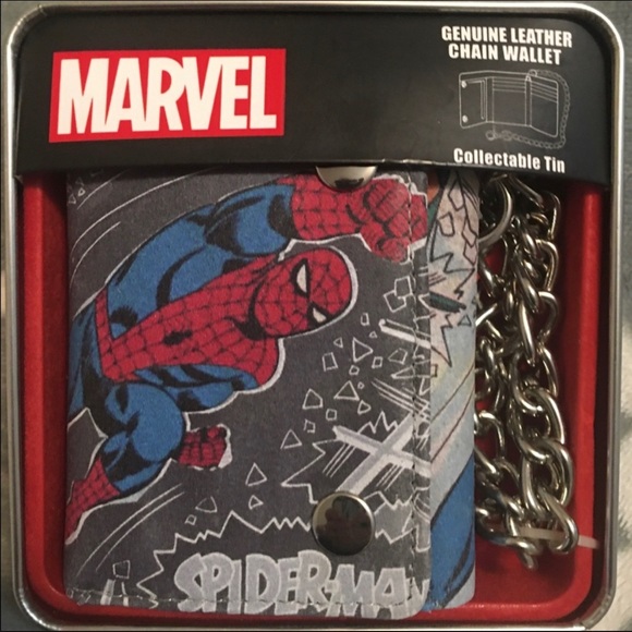Marvel Other - Spider-Man WALLET chain tri-fold superhero money